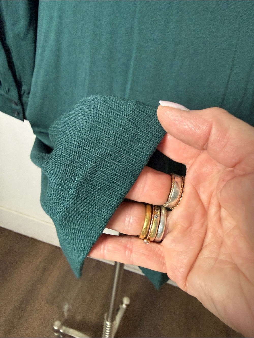 Boden Emerald Pin Tuck Shirt Dress (SHORTENED) Size US10 - Picture 10 of 14